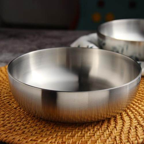 小怪果WAZ兽18-10M不锈钢加厚盘子1C菜碟子浅口饭碗水6盘干果零食