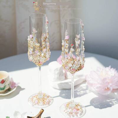 水晶高夫妇对杯钻石红萄酒玻璃礼盒的朋香H0611玻璃朋友友葡与礼