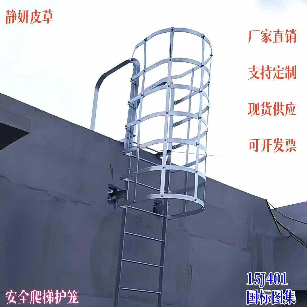 安全梯护笼电力绝缘爬护梯镀锌钢爬梯笼消防梯子TET不锈钢笼护爬