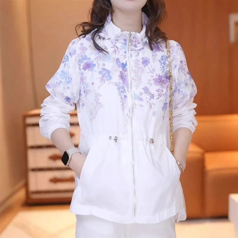 母亲节】夏季妈妈装防晒外套翻领宽松透气防晒小衫薄款长袖防晒衣