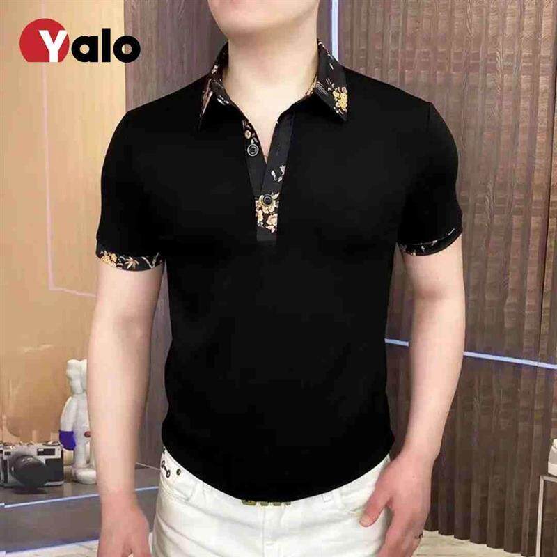 Yalo优品服饰潮牌潮流短袖翻领打底夏季青少年男款polo衫o时尚