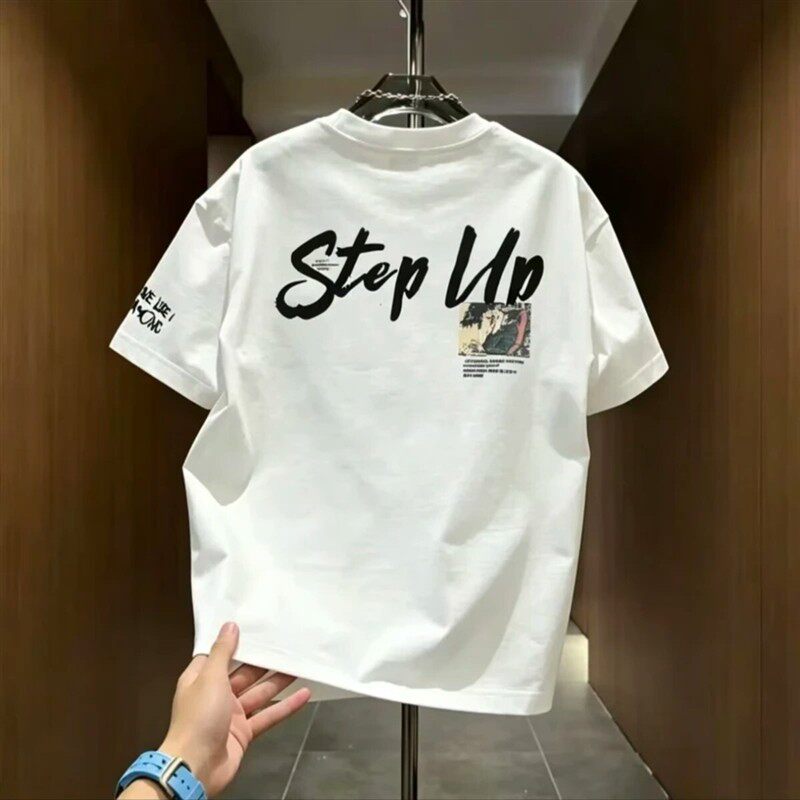 惠鑫服饰百货1字母卡通印花短袖t恤男女同款夏季纯棉时尚休闲百搭