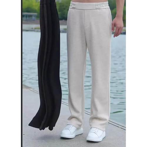 景河甄选202n5秋冬新M款直筒裤大i码男士休闲时尚百搭厚款直筒裤