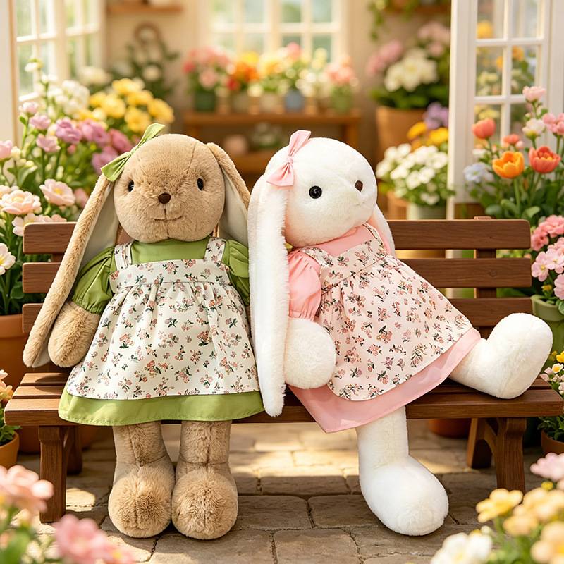 可爱兔子毛绒玩具玩偶睡觉抱安抚公仔布娃娃儿童女生生日礼物批发