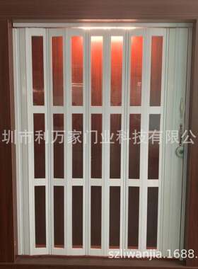 铝合金折折叠帘门移卷门无地轨家装门推拉隔断折叠式可叠RZT免地