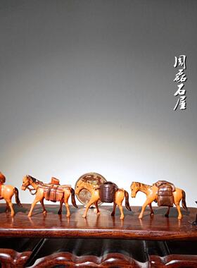 精品树脂小摆件茶马古道马帮奇石盆景假山沙盘枯山水微景造景装饰