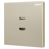 罗格朗多媒体插口逸景暗装 视频音频插.模块仕典