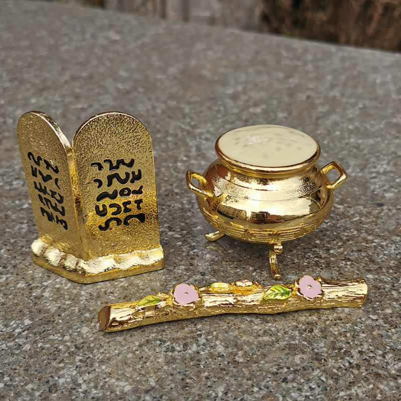 以色列金属工艺品圣炉石板石杖十诫亚伦发芽杖特色桌面摆件小礼品