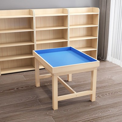 学校单位迎检实木沙盘沙箱展示架放置架心里咨询设备