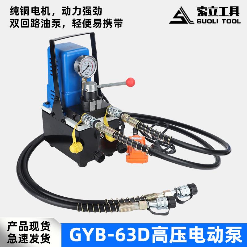 充电液压泵双回路小泵便携式插电高压泵浦GYB-63D液压机70MPA压力