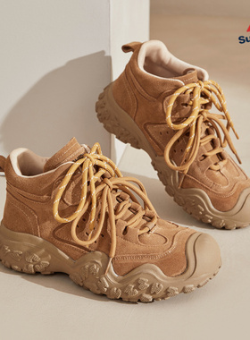 2025新款户外登山鞋女鞋防水防滑爬山徒步鞋秋冬季加绒保暖旅游鞋