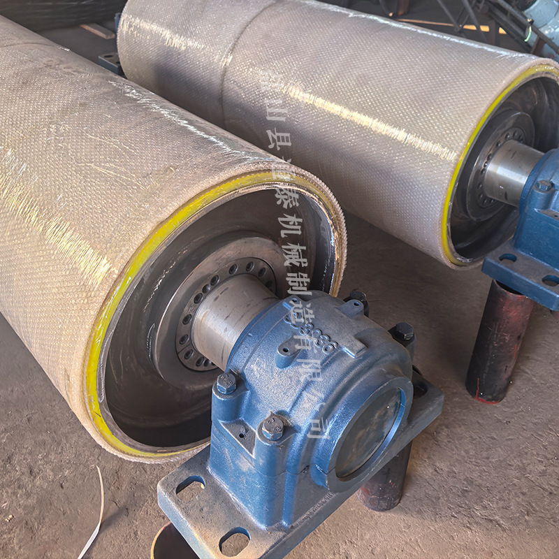 源头厂家传动滚筒 改向滚筒 传动改向滚筒 传送带电动包胶锥形辊