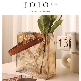 PD.Cloud.花瓶家用轻奢简约手提玻璃瓶水养插花 x27;S JOJO&