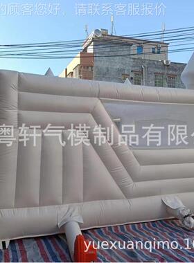 YX94554户外白色婚礼蹦气模厂家室外求生日派床对城跳床欧式充气