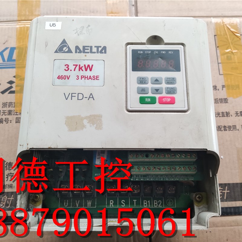实拍 台达变频器VFD037A43A 三相380V 3.7KW 拆机现货 功能完好