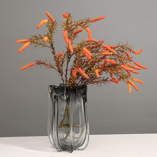 仿真鼠尾草假秋色叶子配草客厅玻璃瓶插婚庆造景装饰草