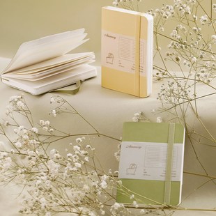 页码绑带本口袋笔记本便携式小巧记事本i随手记小本子空白横线内