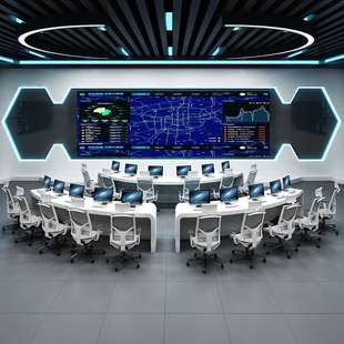 烤漆弧形操作台现代监控中心调度台指挥中心控制台安防指挥台
