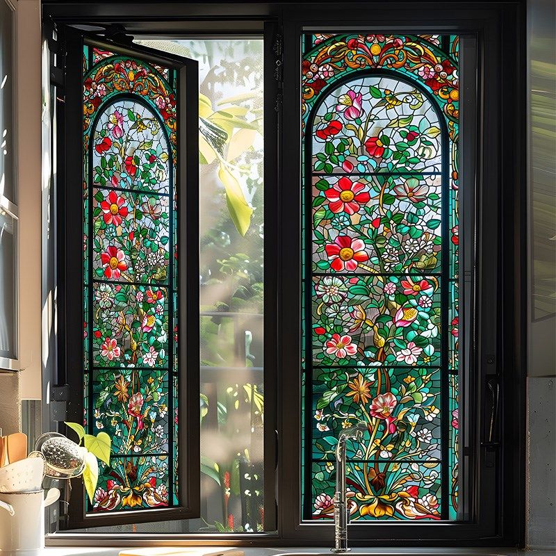 欧式复古窗玻璃纸浴室窗户防偷窥透光膜遮光,家居饰品,玻璃膜/贴,淘宝优惠券,粉丝福利购,淘宝优惠卷