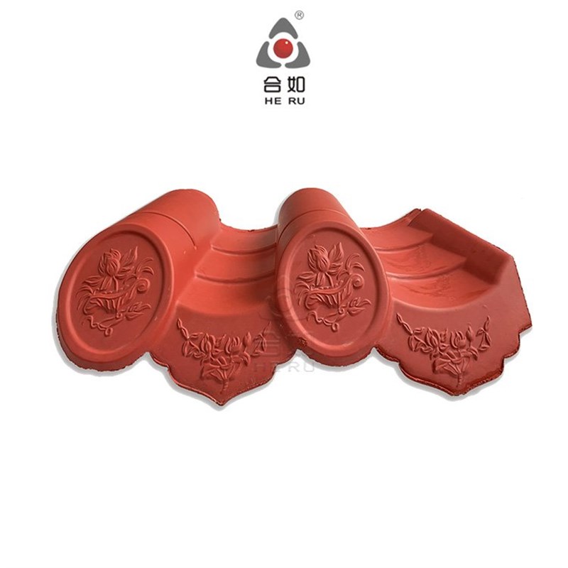 仿古高分子瓦小青瓦复古风四合院屋面别墅筒瓦耐高温彩石装饰中式