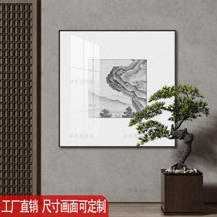 新水墨墙面装饰画民宿酒店茶楼茶室壁画饭店包厢包间雅间挂画