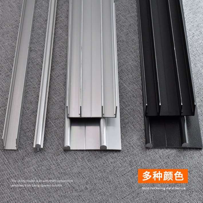 移门轨道加厚柜门推拉滑轮子免开槽轻型趟门吊轨滑道静音路轨配件