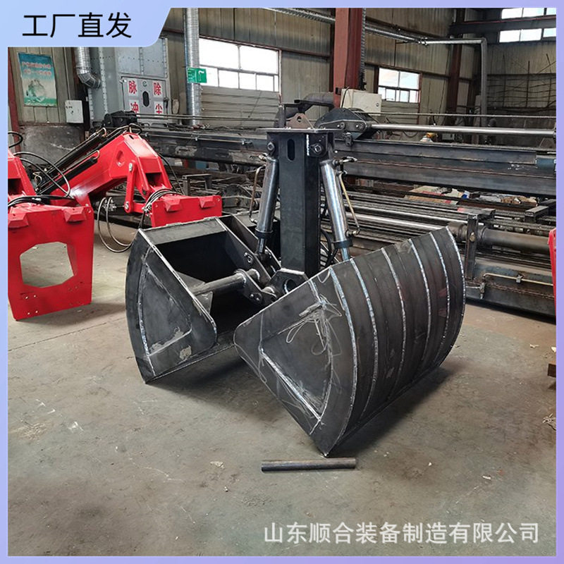 挖机贝壳斗厂家直供行车贝型斗安装简单液压贝壳起重机抓斗