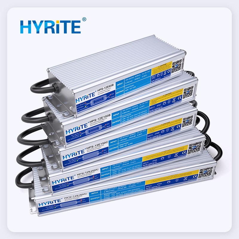 IP68pf宽压防水开关电n源12V24V60W-300W洗墙投光灯户外HYRITE虹