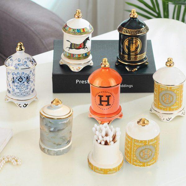 北欧陶瓷牙签筒创意家用棉签筒牙签罐盒牙签瓶盅客厅茶几餐桌摆件,餐饮具,牙签筒,淘宝优惠券,粉丝福利购,淘宝优惠卷