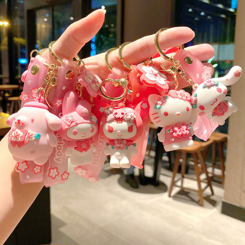 【拍一送一】三丽鸥钥匙扣挂件卡通汽车钥匙链配饰包包挂饰小礼品