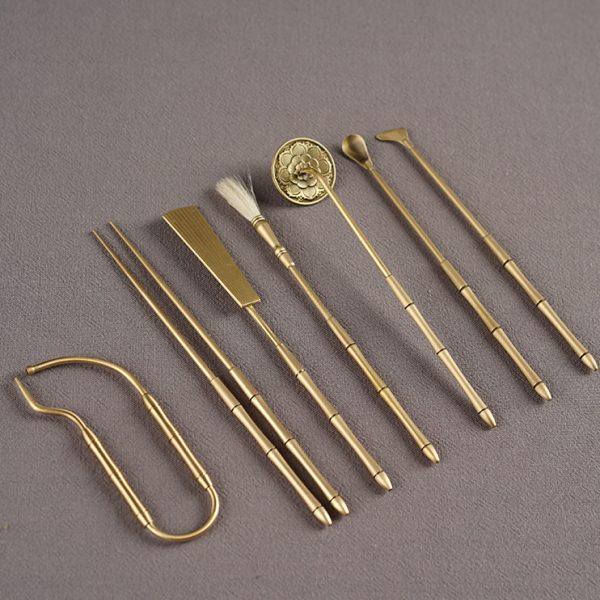 香道工具七件套香篆埋碳空熏用具香勺灰压银叶夹配布袋,家居饰品,香篆,淘宝优惠券,粉丝福利购,淘宝优惠卷