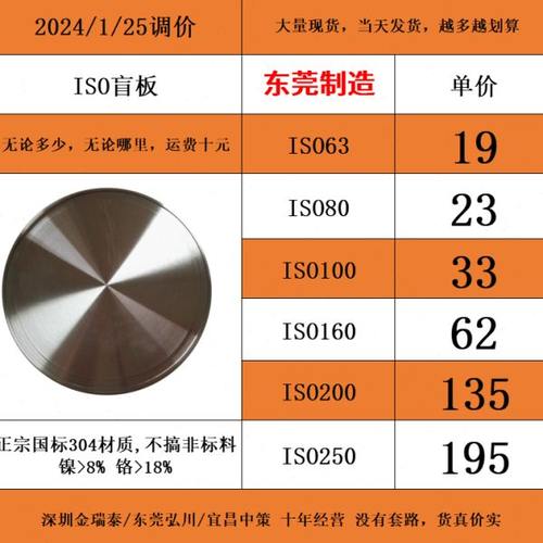 ISO63真空盲板法兰 高真空闷板接头304不锈钢ISO80 ISO100 ISO160