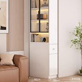 夹缝转角沙发桌边书柜缝隙收纳柜实木儿童书架侧抽拉窄柜置物架
