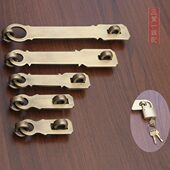 仿古大门锁扣纯铜锁链搭扣门扣中式 柜门门栓门锁全铜大门加厚插销