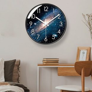 易普拉6038挂钟客厅钟表简约北欧时尚 家用时钟挂表静音扫秒石英钟