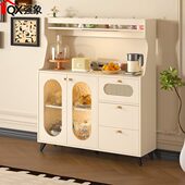 新款 奶油风餐边柜靠墙一体家用客厅茶水置物柜厨房储物柜橱柜G395