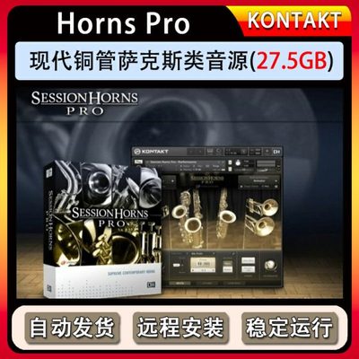 现代铜管乐器萨克斯Kontakt音源Session Horns Pro 1.4管乐类音色