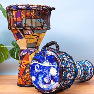 非洲鼓10寸12寸大人手拍鼓专业非州鼓 8寸儿童手鼓云南丽江羊皮鼓