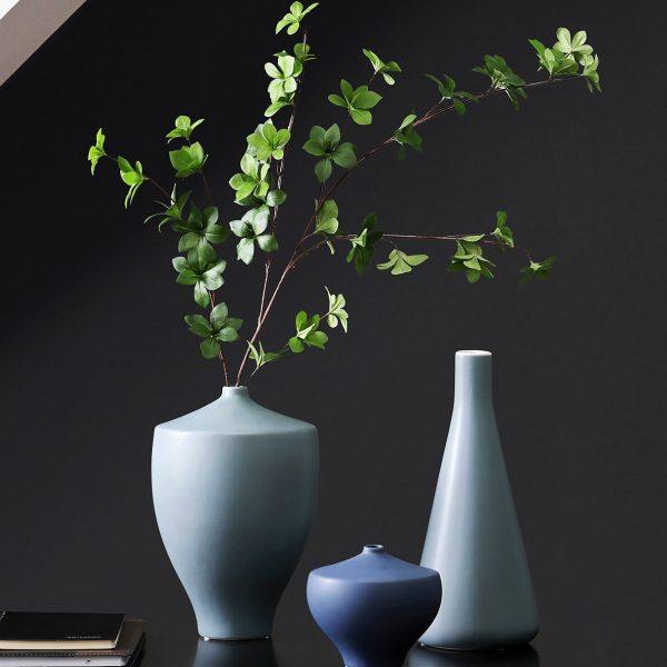 简约陶瓷花瓶小口客厅餐桌装饰品家居桌面摆件莫兰迪色蓝色高级感,家居饰品,花瓶,淘宝优惠券,粉丝福利购,淘宝优惠卷