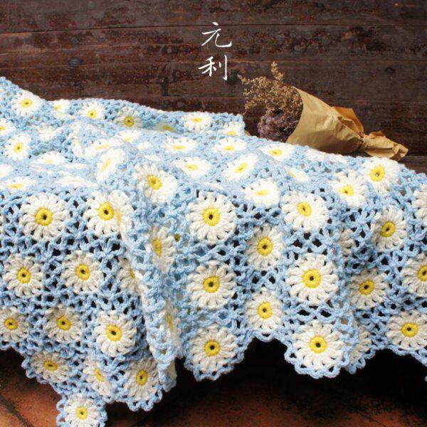 田园风手工编织沙发坐垫毯子个性定做钩花沙发垫床垫椅垫坐垫地毯