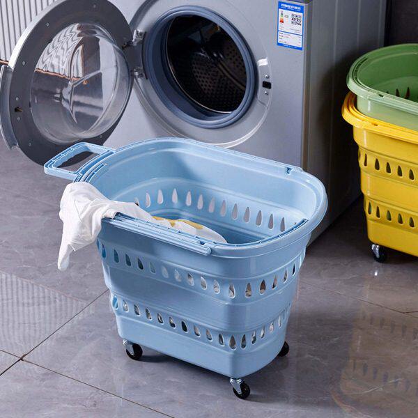 可折叠万向轮拖篮买菜家用便携推车取快递拖车超市购物篮手提篮子