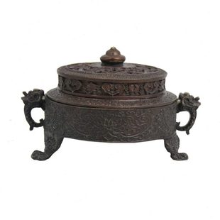 纯铜仿古香炉复古香炉盘香炉熏香炉檀香炉藏香炉纯铜家用香炉佛具