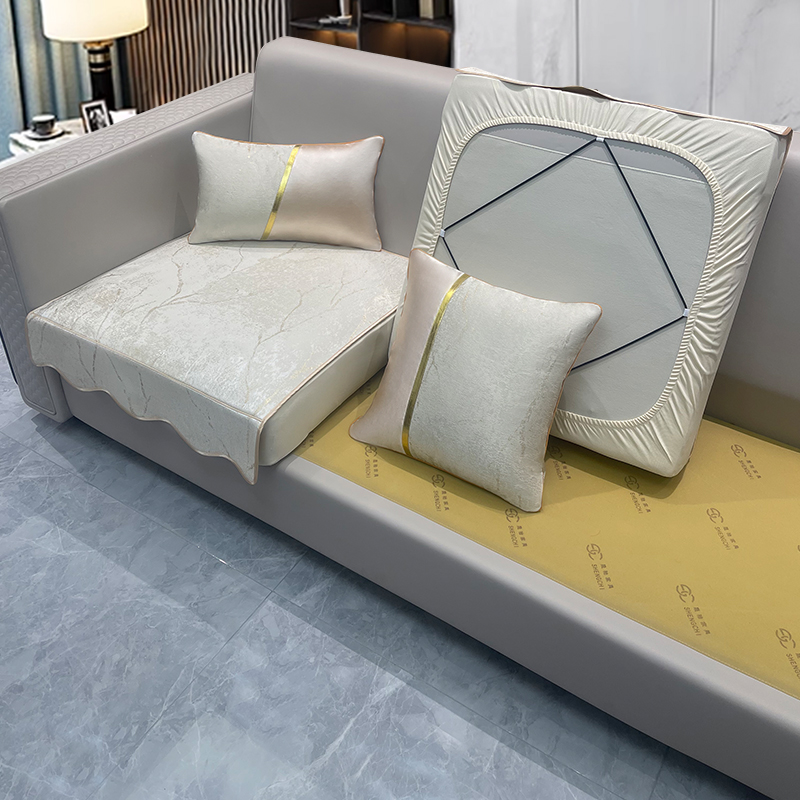 新款2023e四季通用轻奢风沙发垫现代简约高档防滑斗笠全包坐垫套