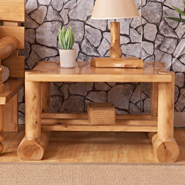 原木方茶几简约全实木原生态柏木边几现代中式边几角几民宿小家具