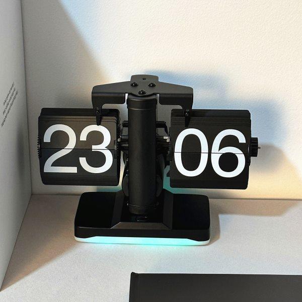 网红复古桌面翻页时钟创意自动电子摆件机械座钟客厅家用时尚,家居饰品,座钟,淘宝优惠券,粉丝福利购,淘宝优惠卷