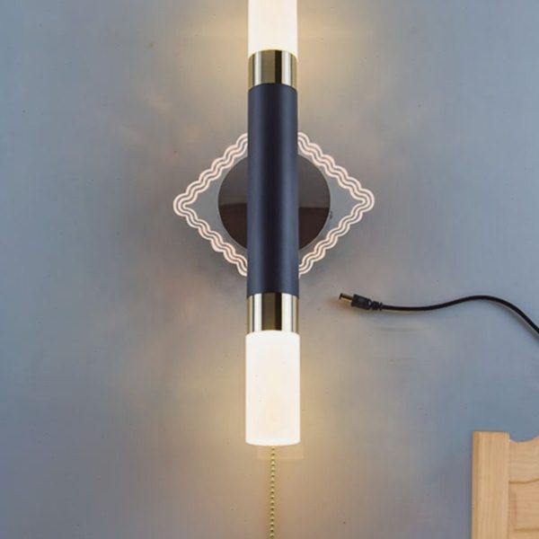 新款网红壁灯后现代充电款免布线电视背景墙客厅带线插头床头卧室,家装灯饰光源,壁灯,淘宝优惠券,粉丝福利购,淘宝优惠卷