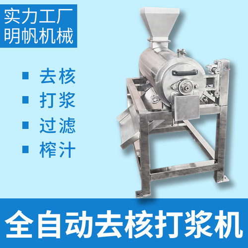 全自动沙棘果去核打浆机 水果螺旋榨汁机 芒果芹菜软籽石榴打浆机