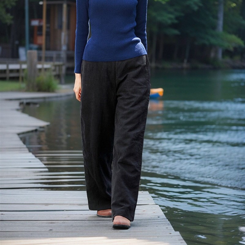 保暖女裤冬季 棉裤女外穿 加棉长裤直筒裤 夹X棉打坐裤棉裤