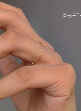 爆推!极细小钻戒迷你碎钻锆石戒指女微镶单钻戒子链条戒洗手可戴