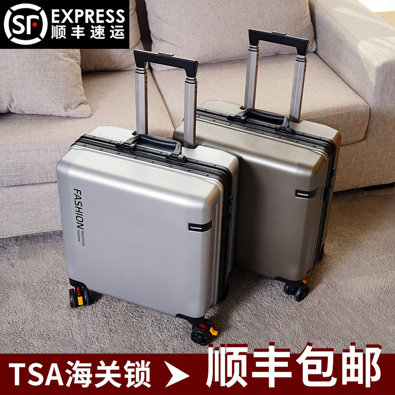 商务登机箱18寸迷你行李箱小x型轻便拉杆箱男女万向轮旅行密码箱